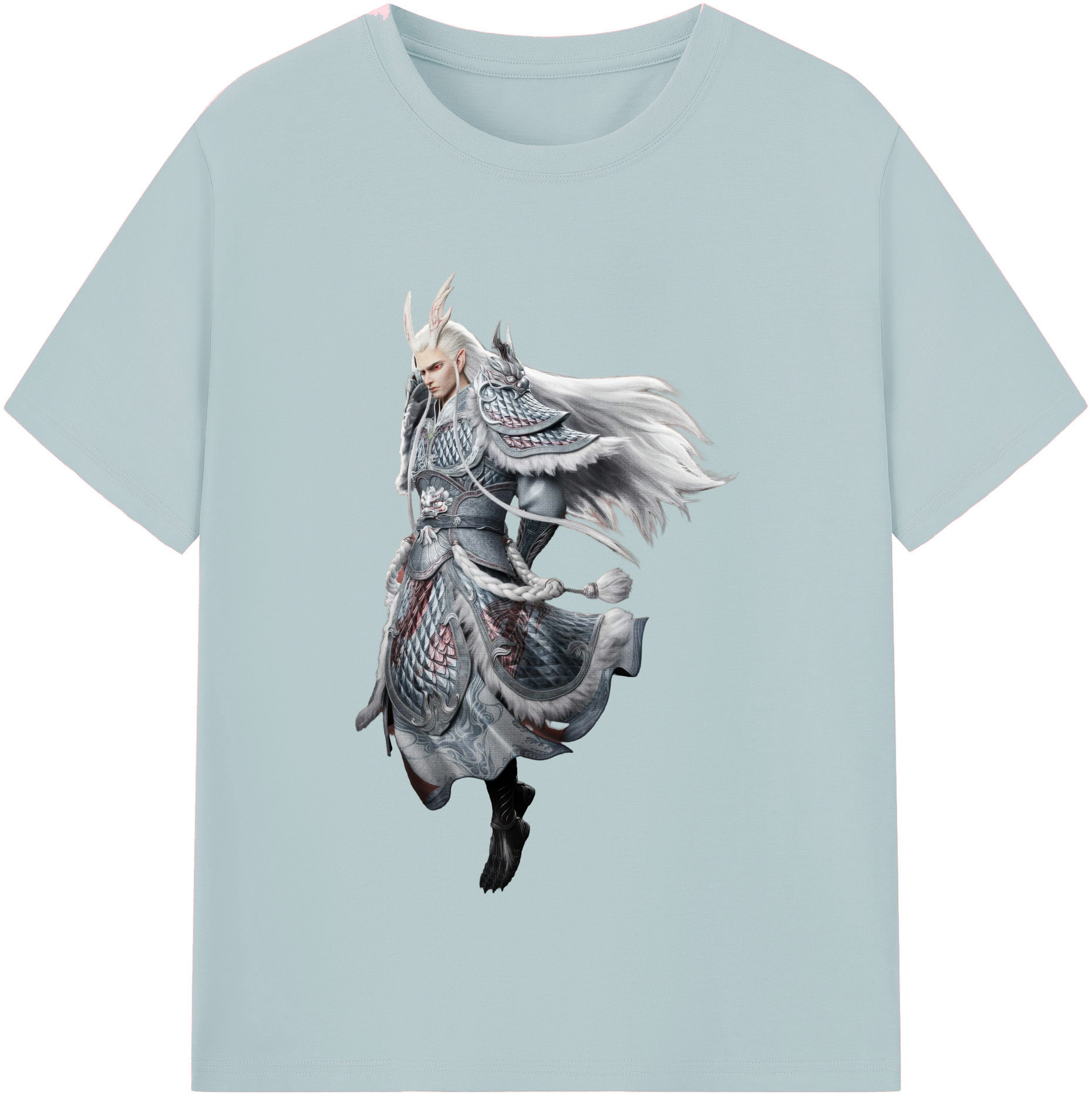 （画像用） Ne Zha 2 ナタ 魔童の大暴れ 綿100％半袖Tシャツ（フロントプリント）